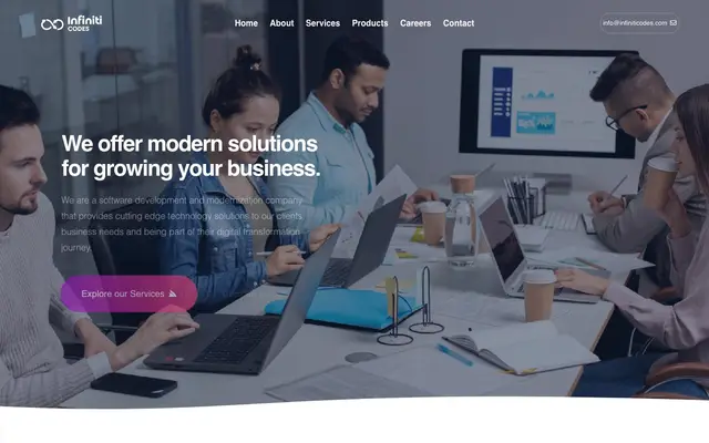 Infiniti Codes Private Limited website