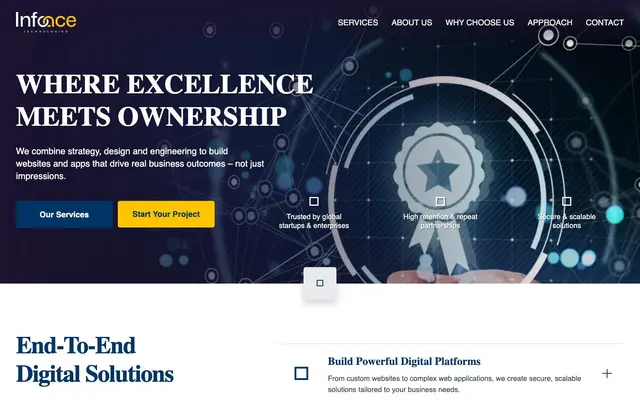 InfoAce Technologies website