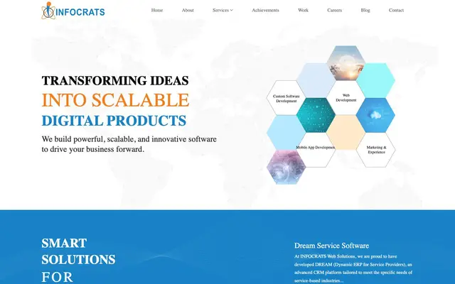 INFOCRATS Web Solutions website