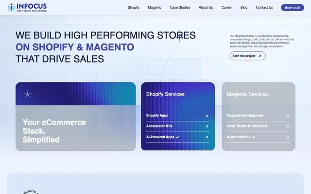 Infocus Software Solutions website