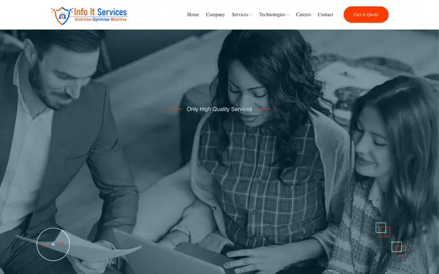 Info Services Software Development Company website