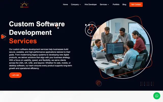 Infomagine Softwares Pvt. Ltd. website