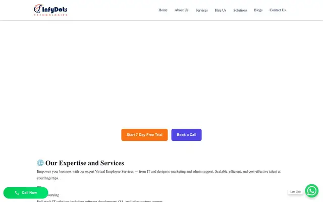 Infydots Technologies website