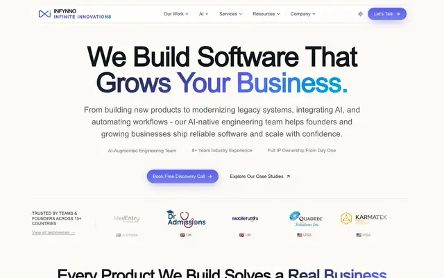 Infynno Solutions LLP website