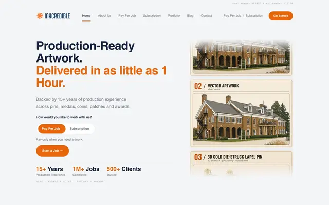 Inkcredible Studios website