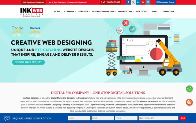 Ink Web Solutions website