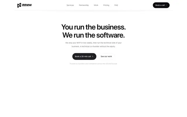 Innew Software Agency website