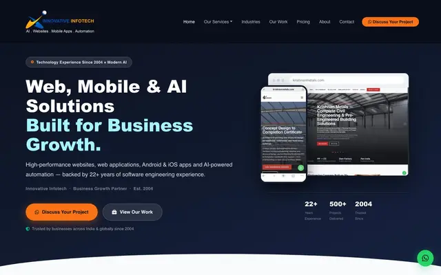 INNOVATIVE INFOTECH - Web & AI Development website