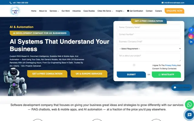 Innovative AI Solutions website