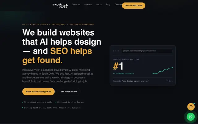 Website Design & Development Service in Delhi - Innovative Vivek website