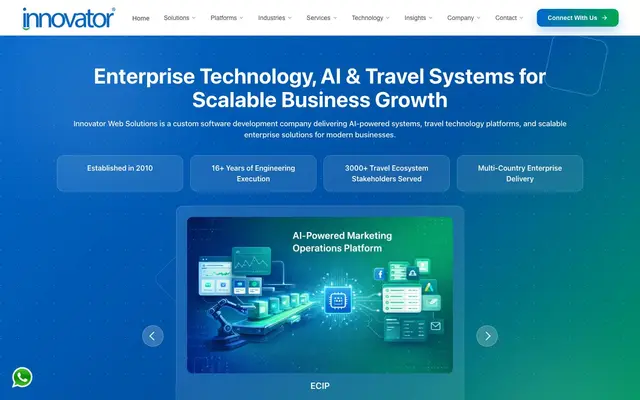 Innovator Web Solutions Pvt Ltd. website