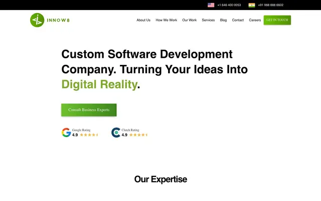 Innow8 Apps website