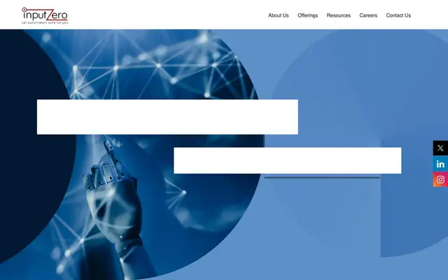 Input Zero Technologies Pvt. Ltd. website