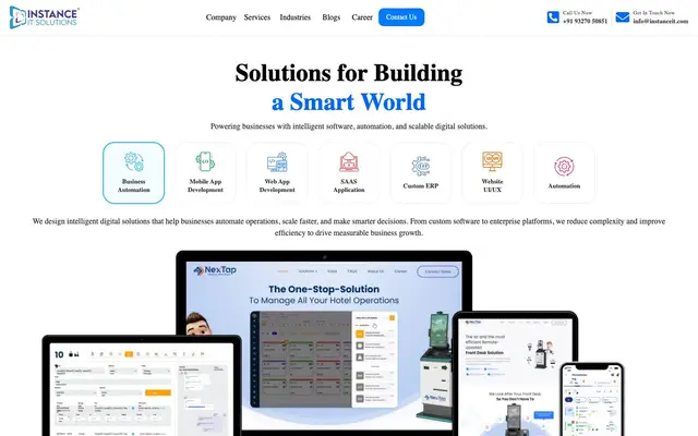 Instance IT Solutions website