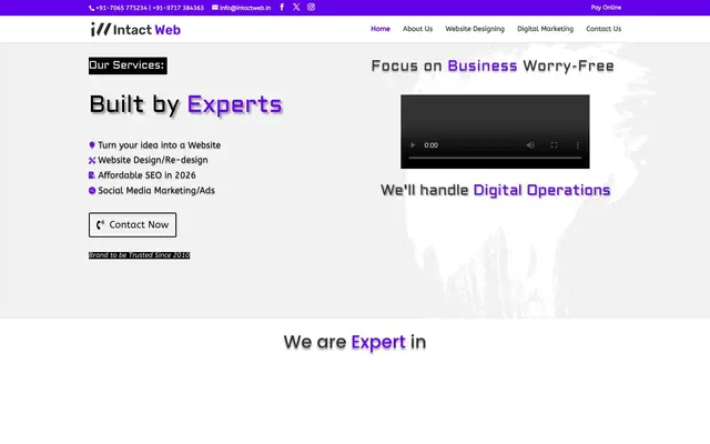 Intact Web website