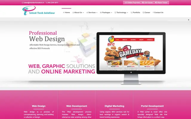 Intent Tech Solution website