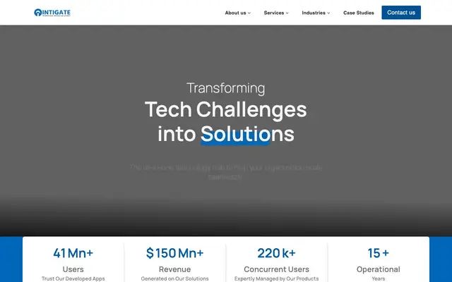 Intigate Technologies website