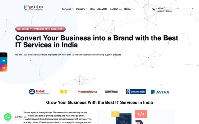 Intileo Technologies LLP website