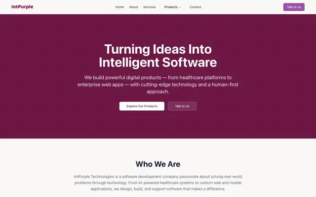 IntPurple Technologies LLP website