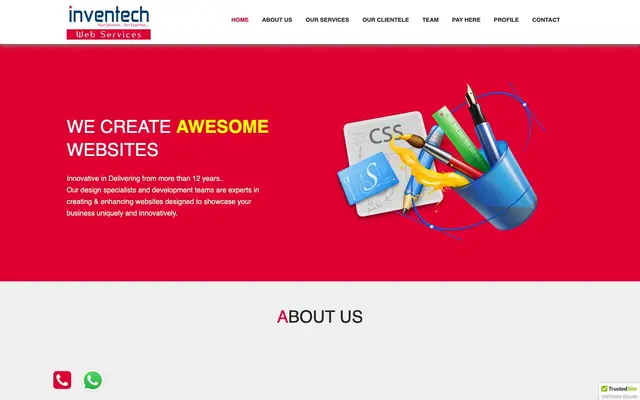 Inventech Web Services (Gachibowli Office) website