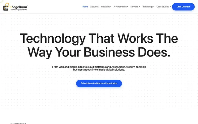 iSageBrum Technologies Pvt Ltd website