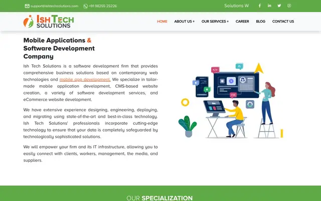 Ish Tech Solutions website