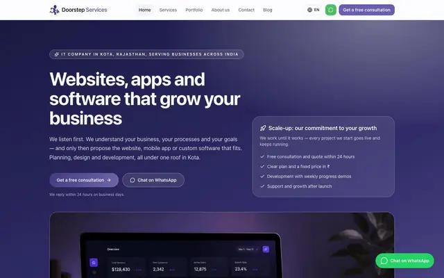 Doorstep Services website