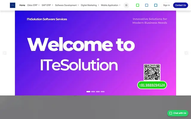 ITeSolution odoo ERP Website&Mobile Apps Software Company website