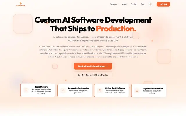 itTrident Software Development and Testing Company… website
