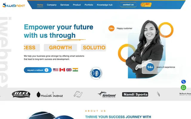 iwebNext website