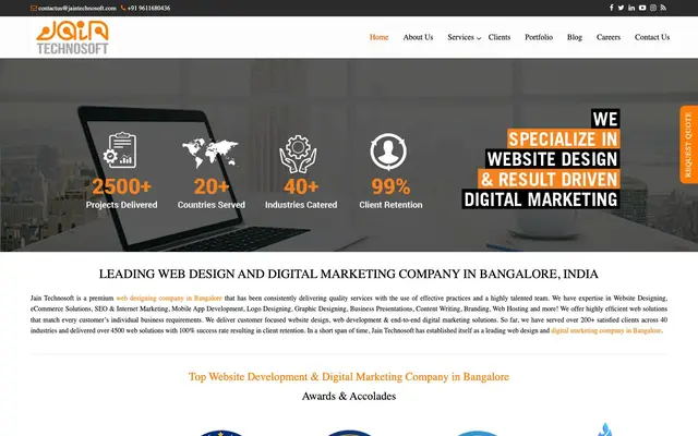 Jain Technosoft website