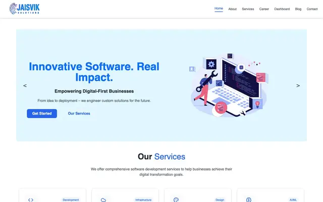 Jaisvik Software (P) Limited website