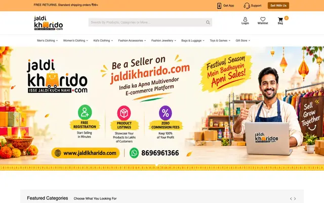 JaldiKharido.com- A Multivendor Online Indian… website