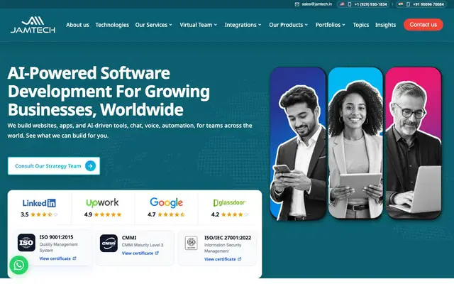 Jamtech Technologies Pvt. Ltd website