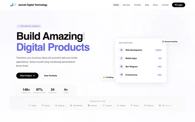 Jannah Digital Teknologi website
