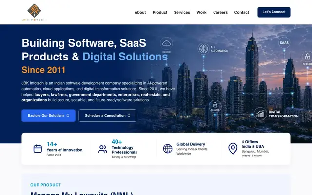 JBK Infotech Pvt. Ltd. website