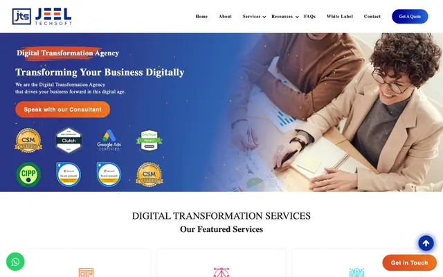 Jeel Techsoft - Digital Transformation Agency website
