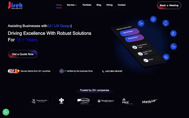 Jireh Software Solutions website