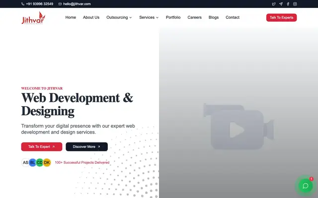 Jithvar Consultancy Services website