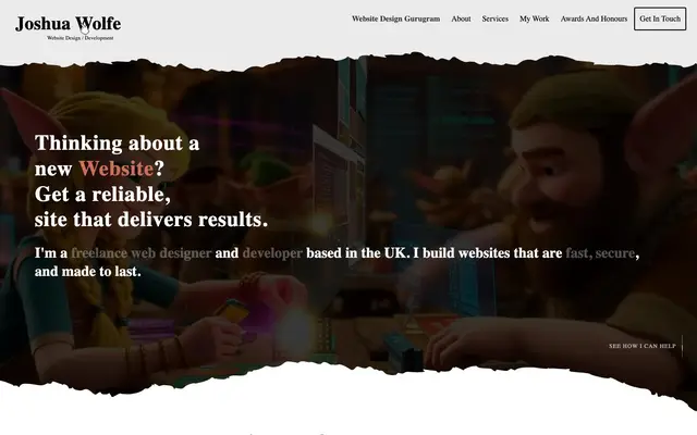Joshua Wolfe | Web Design website