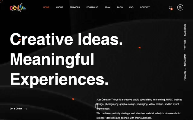 Just Creative Things website