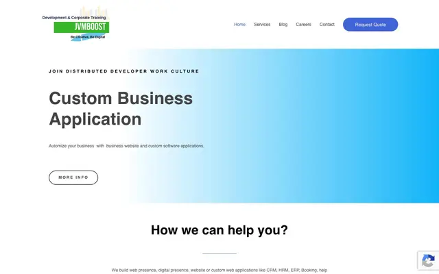 Jvmboost Web Developers & Trainers website