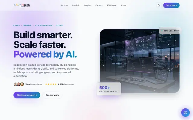 Kadam Technologies Pvt. Ltd website