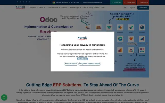 Kanak Infosystems LLP. website