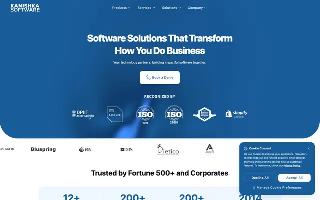 Kanishka Software Private Limited website