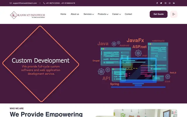 Kanwat Infotech Pvt. Ltd. website