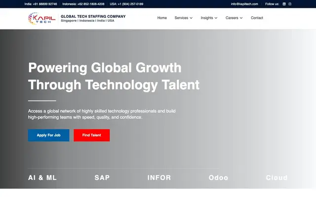 Kapil Technologies website