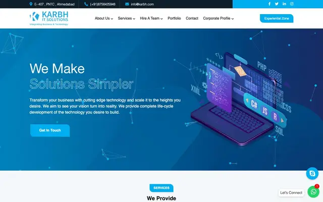 Karbh IT Solutions website