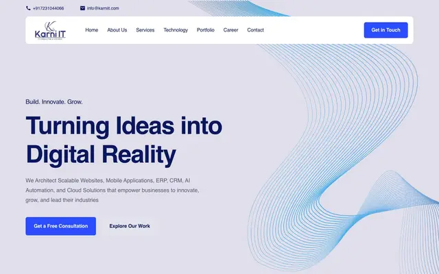Karni IT - AI Mobile Apps Developement Company website