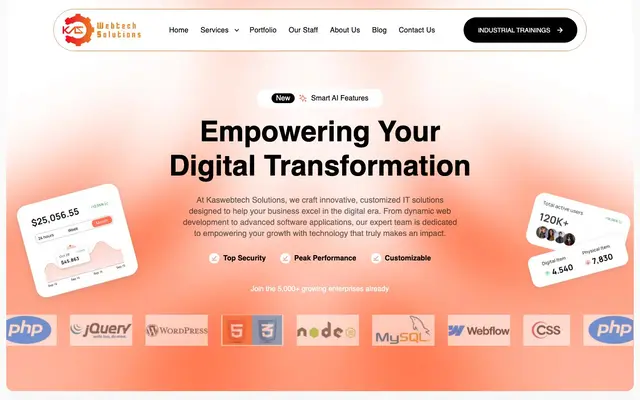 KasWebtech Solutions Pvt. Ltd. website
